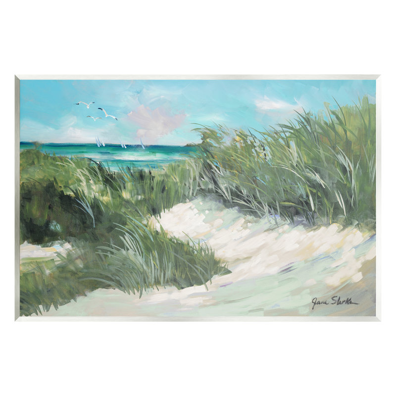«Stupell Industries Beach Grass», peinture sur toile par Jane Slivka, H 13 po x l 19 po x P 0,5 po