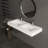 47'' Rectangular Stone Resin Double Bathroom Sink With Faucet Hole