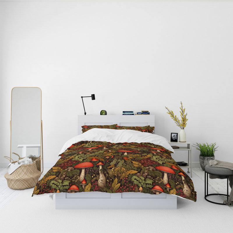 Floral Duvet Cover, Queen Duvet Cover + 2 Queen Shams