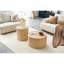 Ensemble de 2 tables basses gigognes, tables rondes en panneau de fibres à densité moyenne avec rangement intégré, tables d'appoint en grain de bois pour le salon et la chambre à coucher-1230028457