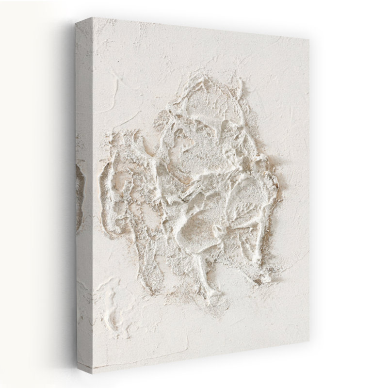 Art de plage blanc minimaliste, H 48 po x l 32 po