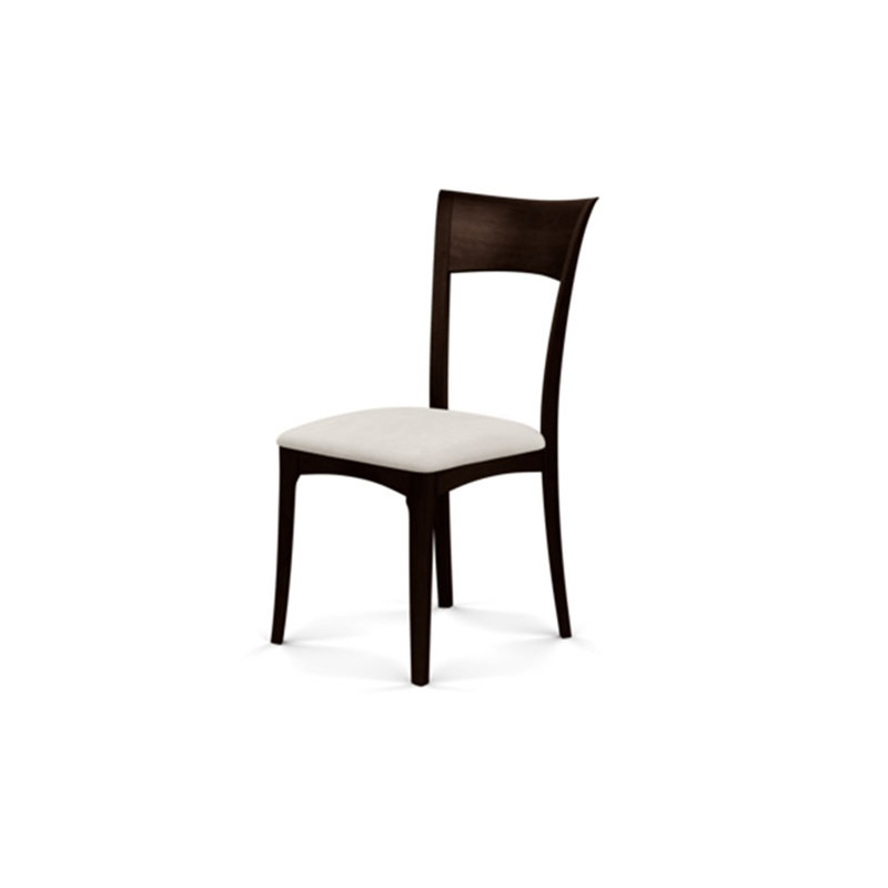 Ingrid Upholstered Dining Chair, Saddle Cherry, White Leather