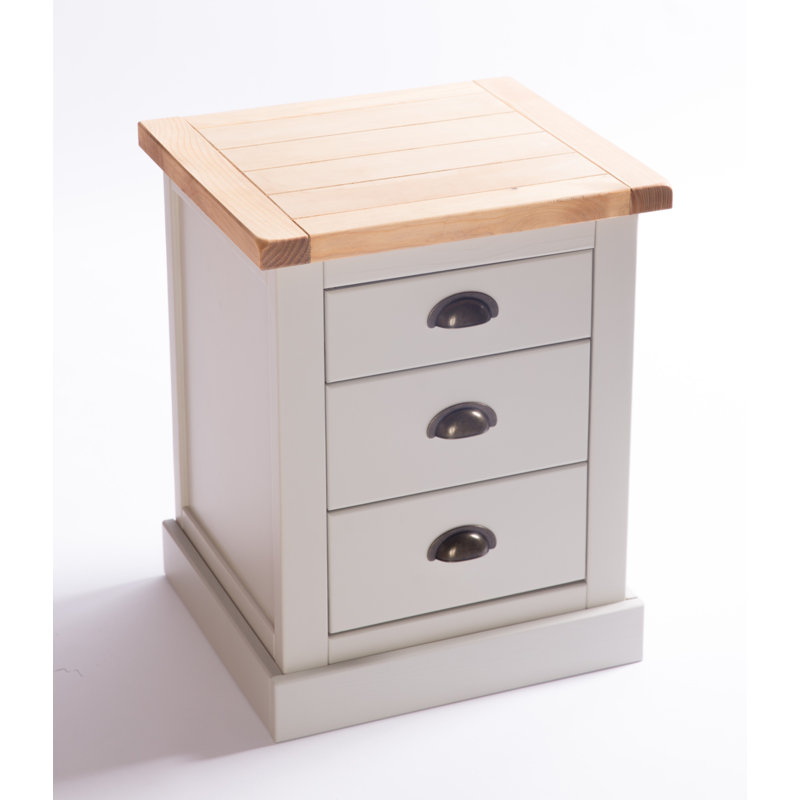 Aurelius 45cm W Solid + Manufactured Wood Bedside Table