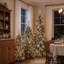 Ensemble de 6 sapins de Noël enneigés en cascade, sapins pleureurs floqués préilluminés avec télécommande, sapins de Noël fins de 1,20 m, 1,50 m et 1,80 m avec 8 modes d'éclairage pour la décoration intérieure des fêtes