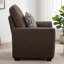 Ensemble de chaise d'appoint et canapé 3 places en tissu Modern Tech avec coussins, ensemble de salon brun-124342352