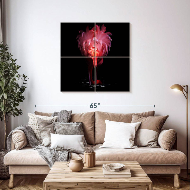 Brampt Pink Flamingo Tail, 38" H x 38" W