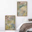 Doux impressionniste, paysage de prairie, paysage botanique, toile encadrée, œuvre d'art pour chambre principale, 2 pièces-124932790-124932791