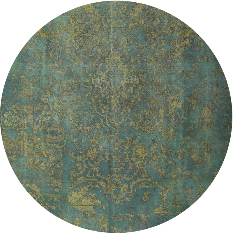 Tapis traditionnel 100% lavable à la machine 3746, Rond 6 pi