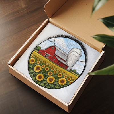 Red Barn Silo Sunflo