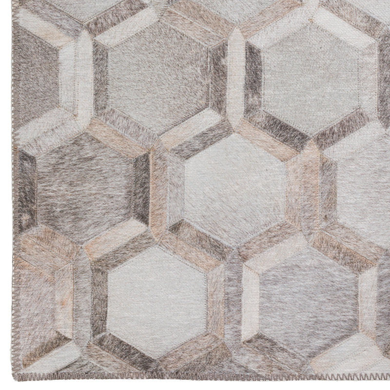 Edilberto Chenille Washable Patchwork Indoor / Outdoor Rug, Runner 2'3" x 7'6"