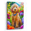  «Sitting Labradoodle» par Dean Russo, art mural en verre acrylique, 16 po x 24 po-886704829