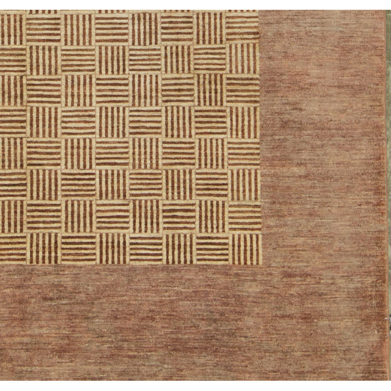 Tapis brun de haute qualité noué à la main