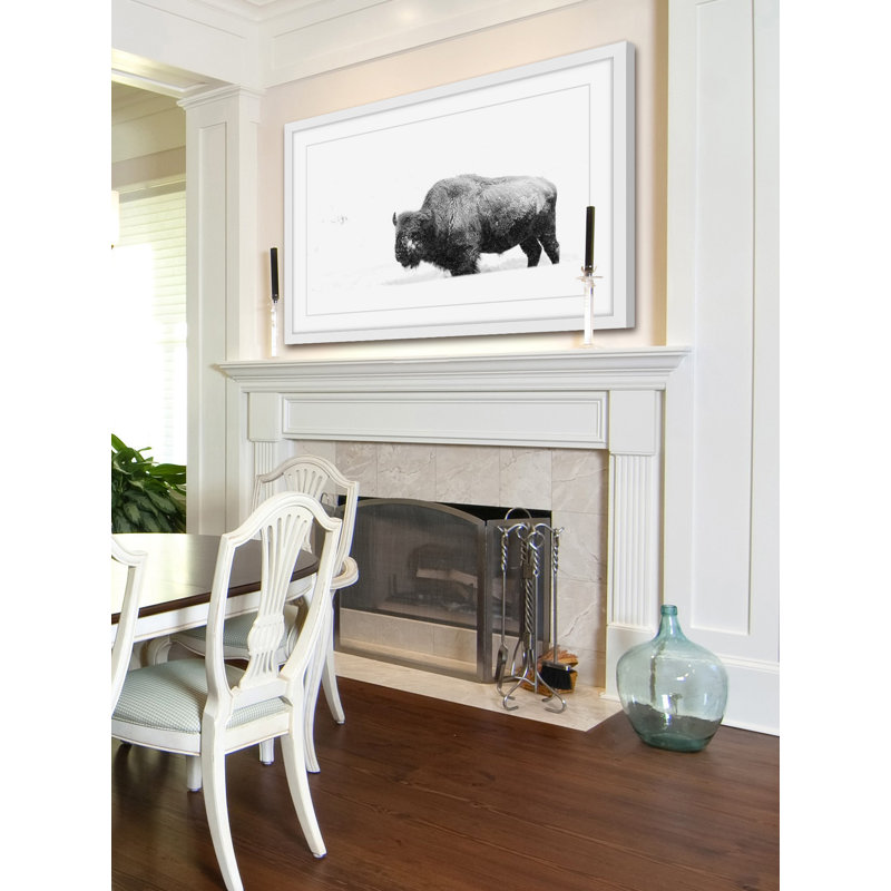 Winter Coat White Framed Canvas Print, 32" x 22"