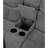 Kalen Gray Chenille Sofa W/ Drop Down Table