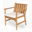 Chaises de salle à manger d'extérieur à accoudoirs en bois d'acacia 2 pièces avec coussins amovibles pour plus de confort et de durabilité