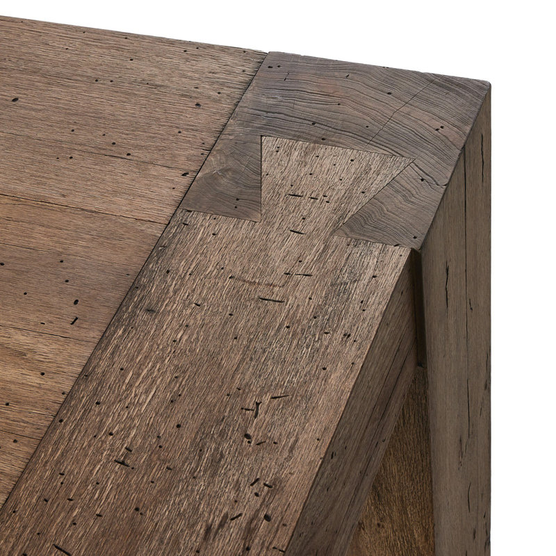 Abaso Dining Table, Rustic Wormwood Oak