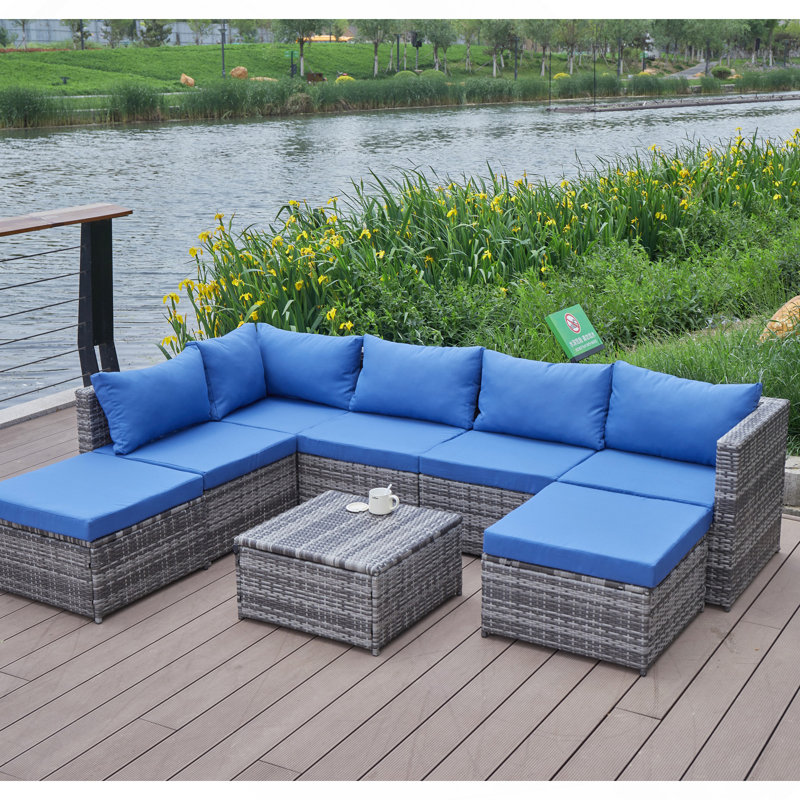 Patio Sofa With Cushions