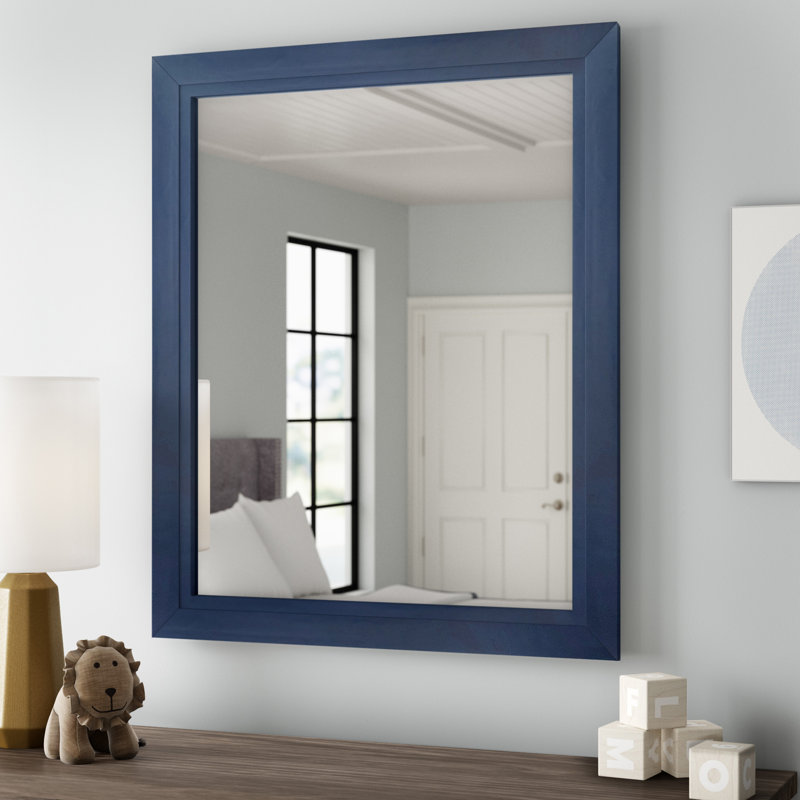 Miroir biseauté moderne et contemporain par Mathes, Bleu Williamsburg