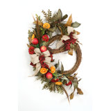 Handcrafted Faux Apple 22'' Wreath