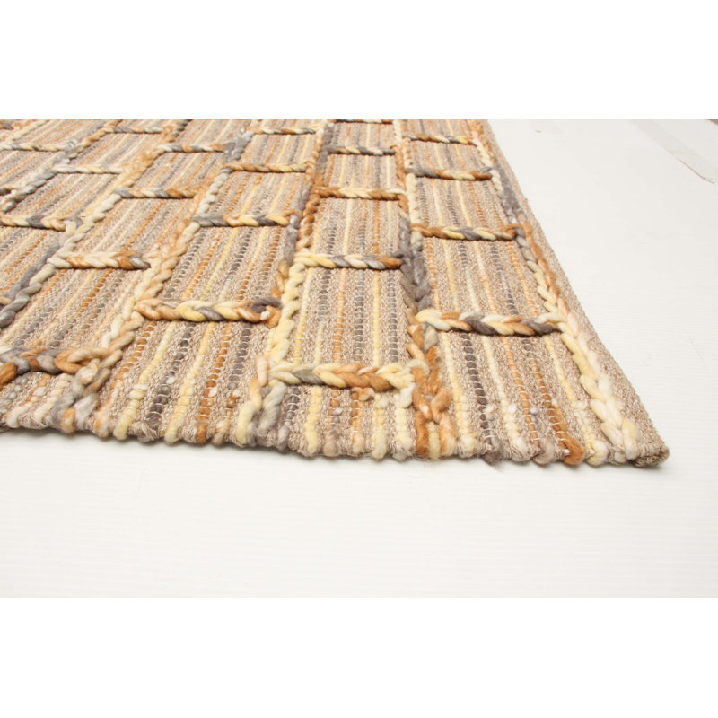 Tapis brun nouvel âge en laine 5 pi 4 po x 7 pi 3 po Iagulli