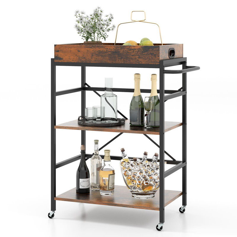 Anacarina Metal Bar Cart