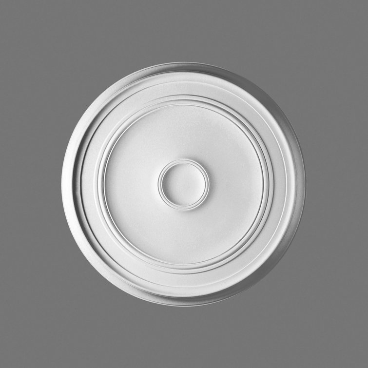 24-3/8 in x 24-3/8 in x 1-5/8 in Plain Primed White Polyurethane Ceiling Medallion