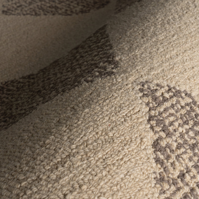 Nivora Tufted Diamond Area Rug, Beige, Rectangle 8'6" x 11'6"