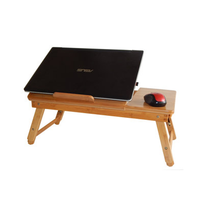 Timber Valley Multi-Functional Bamboo Folding & Adjustable Laptop Desk, Tray Stand