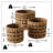3 Piece Striped Plant Wicker Baskets