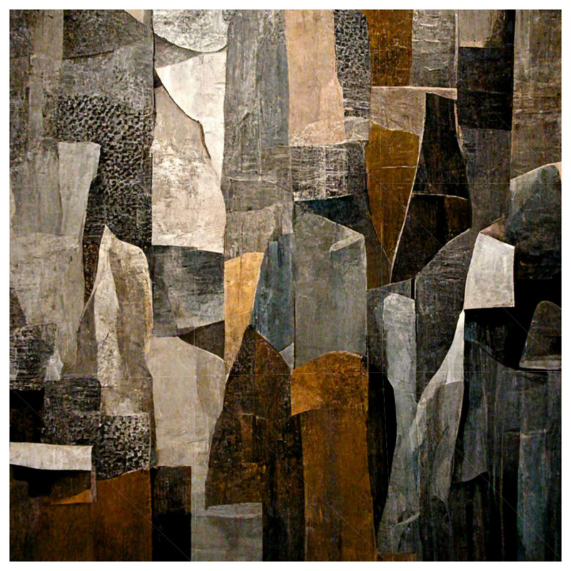 Tapisserie murale abstraite - art mural, H 68 po x l 80 po avec 4 œillets