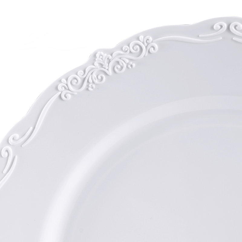 Assiettes jetables en plastique 100 pièces