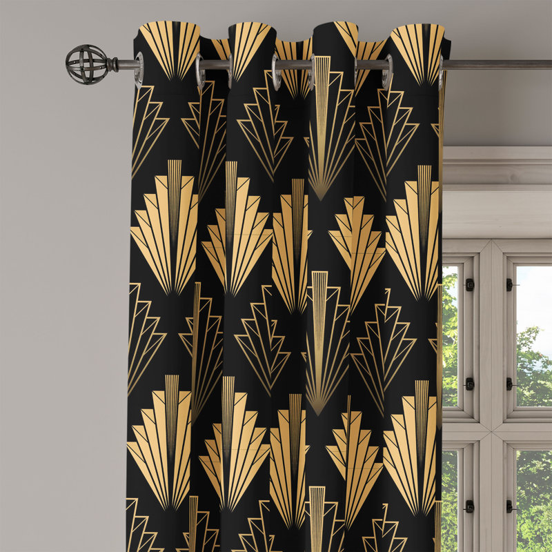 Rideau à œillets Latitude Deco Art Deco, L 50 po x L 63 po