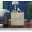 Heywood Glass Top Sled End Table