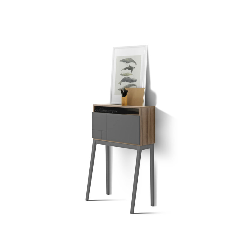 Wilcox Writing Desk, Walnut/Grey
