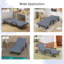 Lit réglable simple Zaya avec matelas inclus