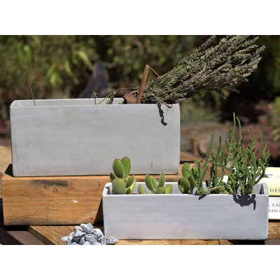 Caisson rectangulaire en béton bas et moyen (lot de 6) - Intérieur/Extérieur