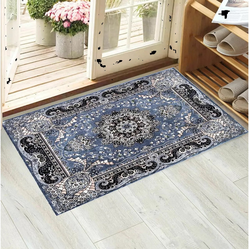 Gianna Floral Indoor Doormat, Grey