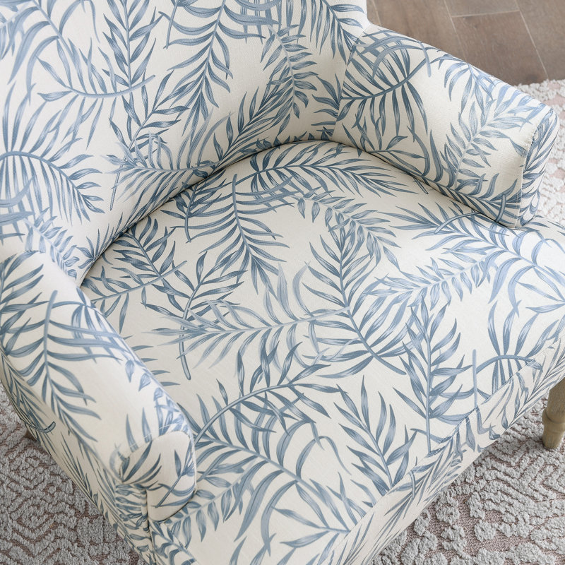 Fauteuil d'appoint 29,5 po, Lin bleu clair