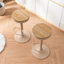Swivel Solid Wood Bar Stools, Adjustable Height Backless Counter Stools for Kitchen Island, Industrial Rustic Stool Set with Footrest-1867110779