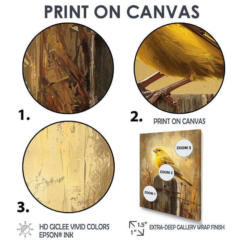 Knaus - Animals Canvas Wall Art, Impression encadrée flottante, H 32 po x l 16 po, Crème, crème