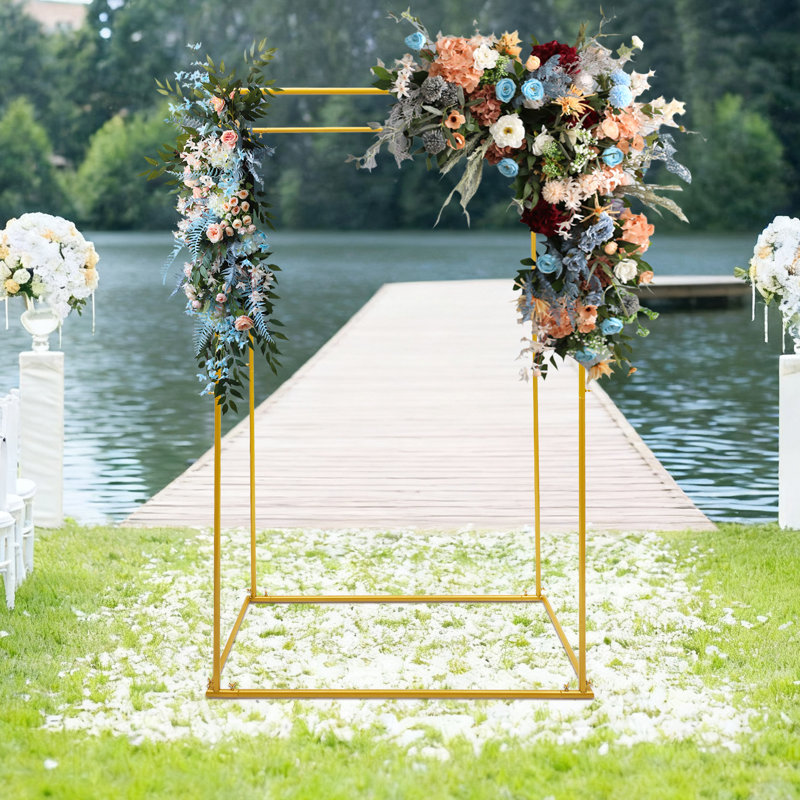 Tonnelle de jardin de mariage légère en or