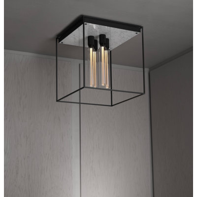 4-Bulb Square Ceiling Light