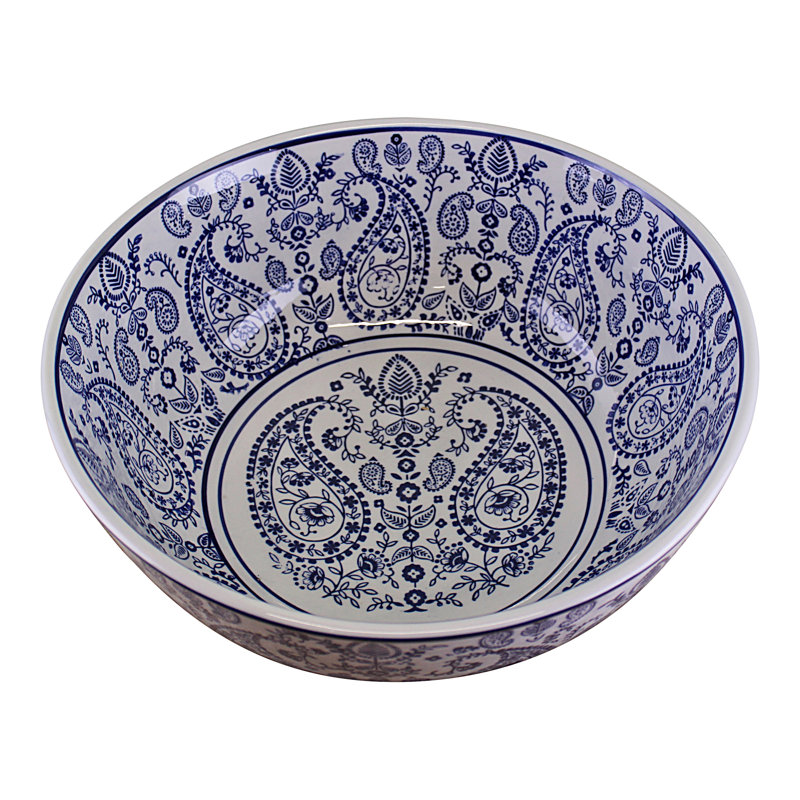 World Menagerie Dail Ceramic Salad Bowl