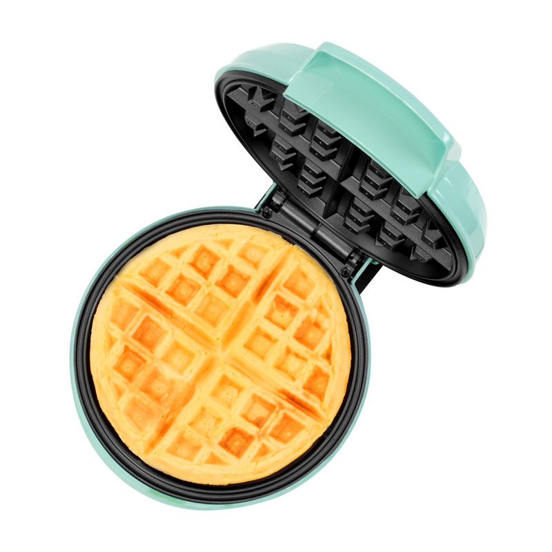 Mint Stainless Steel Non-Stick Belgian Waffle Maker with Adjustable Temperature