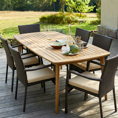 Ensemble repas 7 pièces avec coussins Soeren