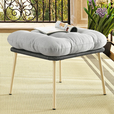 Repose-pieds d'extérieur avec coussin Azuredee