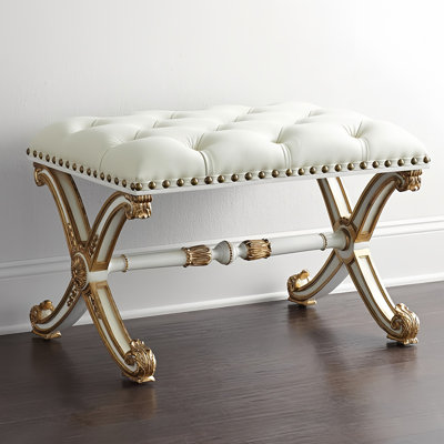 Microfiber Leather Upholstered Bench