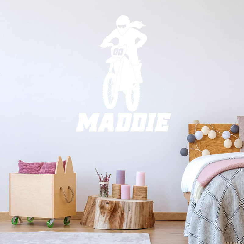 Text & Numbers Non-Wall Damaging Wall Decal, White, 16" H x 13" W