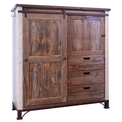 Kevyn Antique Multicolor 3 Drawer, 1 Sliding Door, 1 Door Gentleman’S Chest