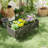 Metal Wheelbarrow Planter, Flower Cart Wagon Planter Box, Garden Planter With Wheels-737142838
